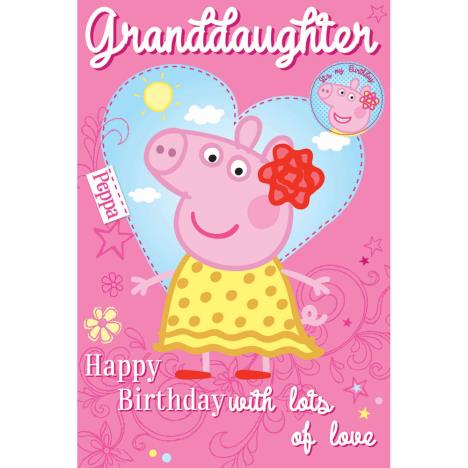 Grandaughter Peppa Pig Activity Birthday Card With Badge £2.69